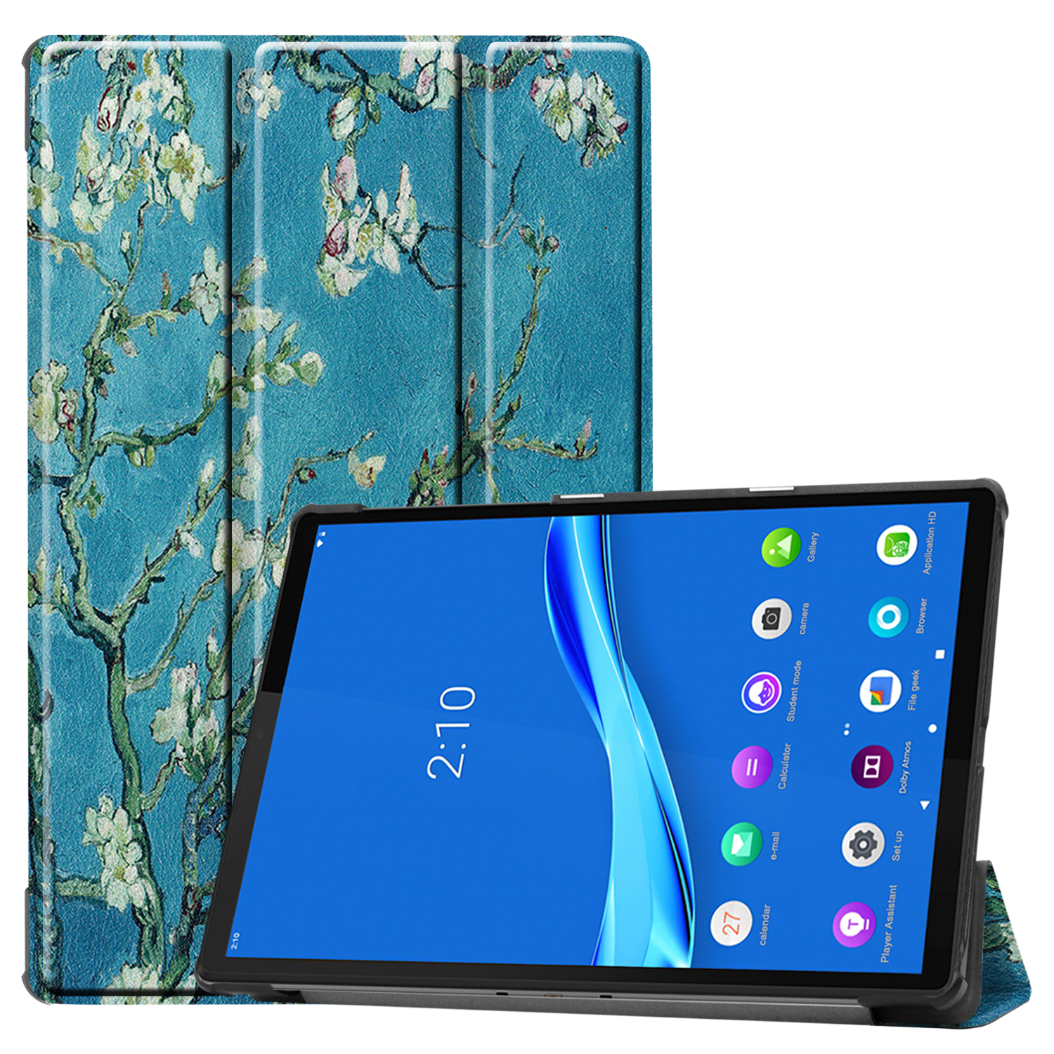 M10 Plus Hülle Tab Kunstleder, Schutzhülle TB-X606X für LOBWERK Lenovo Zoll TB-X606F 10.3 Mehrfarbig Bookcover