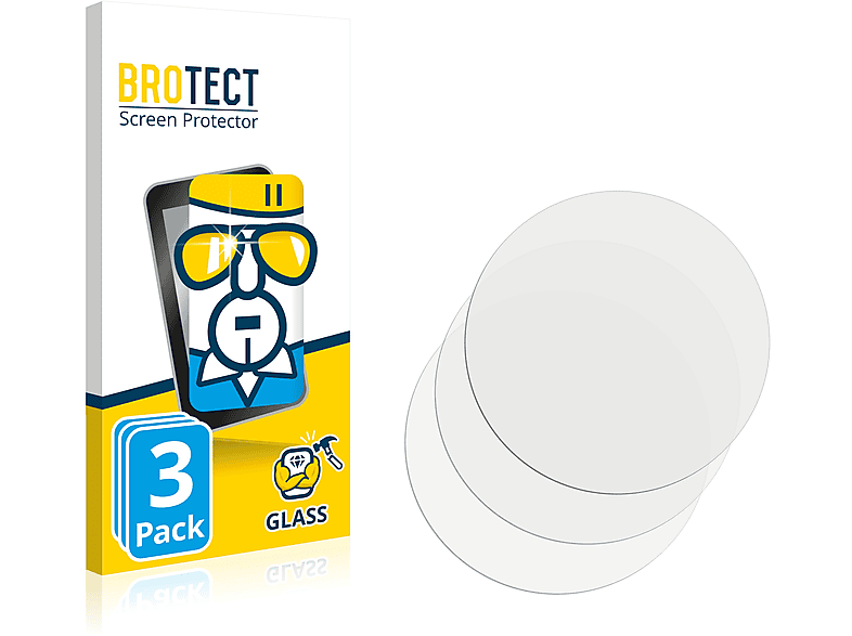 BROTECT 3x 9H Trek Schutzglas(für Casio klares Pro PRW-3000T-7JF)