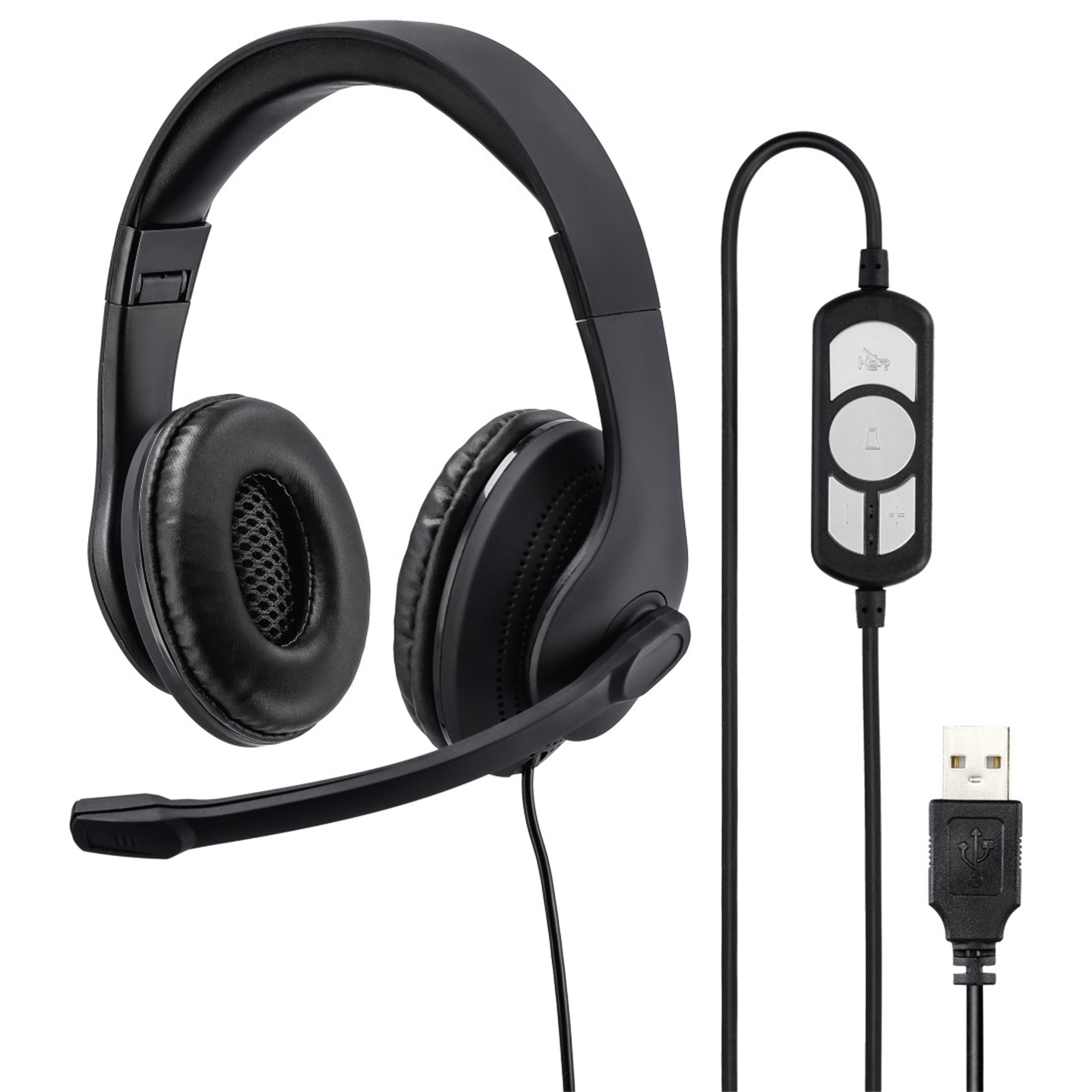 On-ear Headset HAMA schwarz HS-USB300,