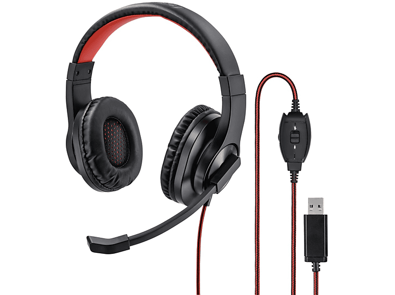 HAMA HS-USB400, Over-ear schwarz Headset