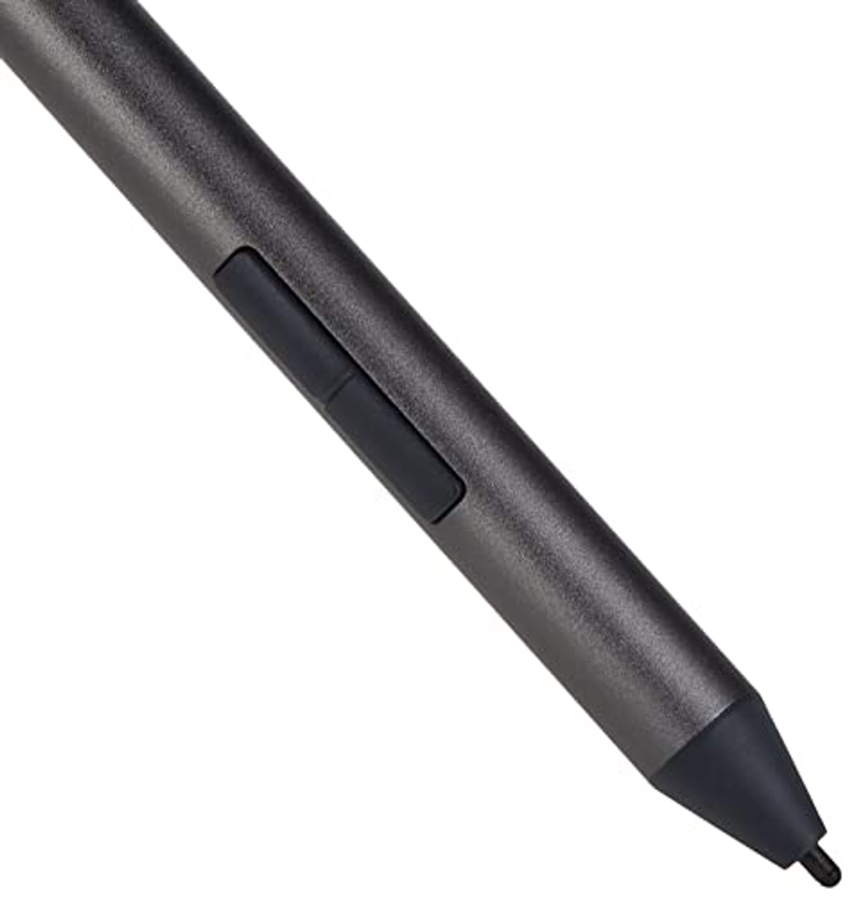 Dunkelgrauer Eingabestift mit zwei Knöpfen. Zum digitalen Zeichnen oder Schreiben.
