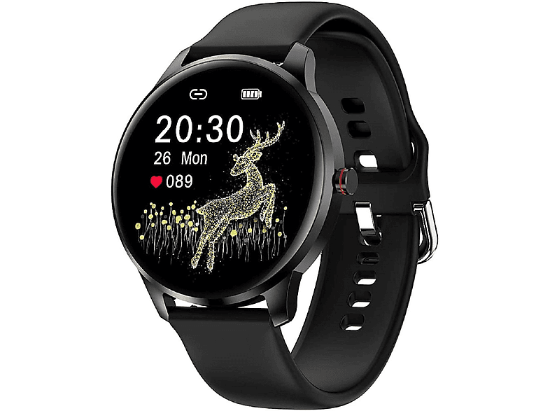 Der Ausverkauf ist da! GARETT ELECTRONICS Paula Smartwatch Gummi, Stahl Schwarz