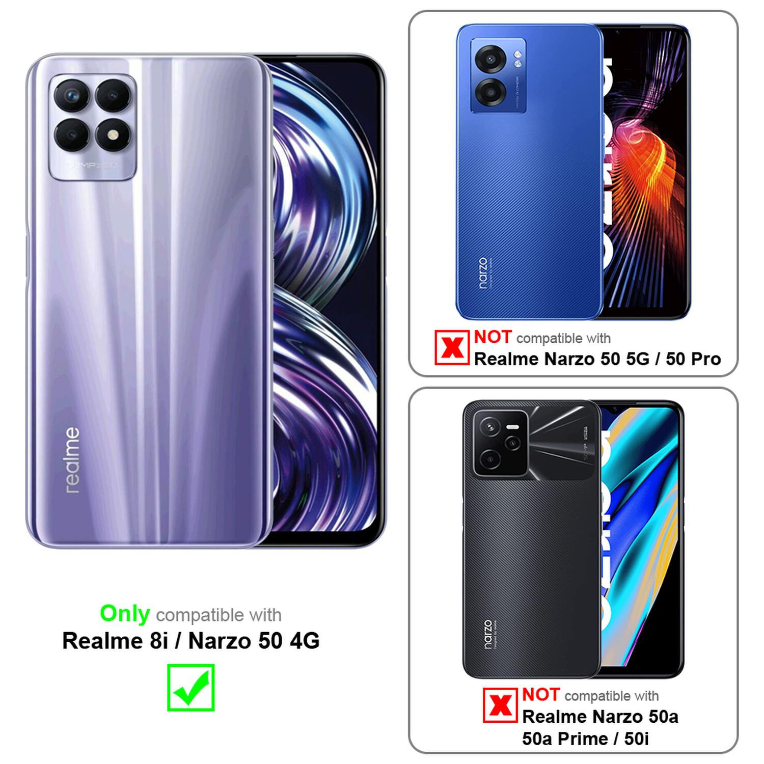 Tumundosmartphone Custodia In Silicone Trasparente Antiurto Per Realme Narzo 50A Prime: Protezione In TPU Con Angoli Rinforzati, Morbida E Resistente