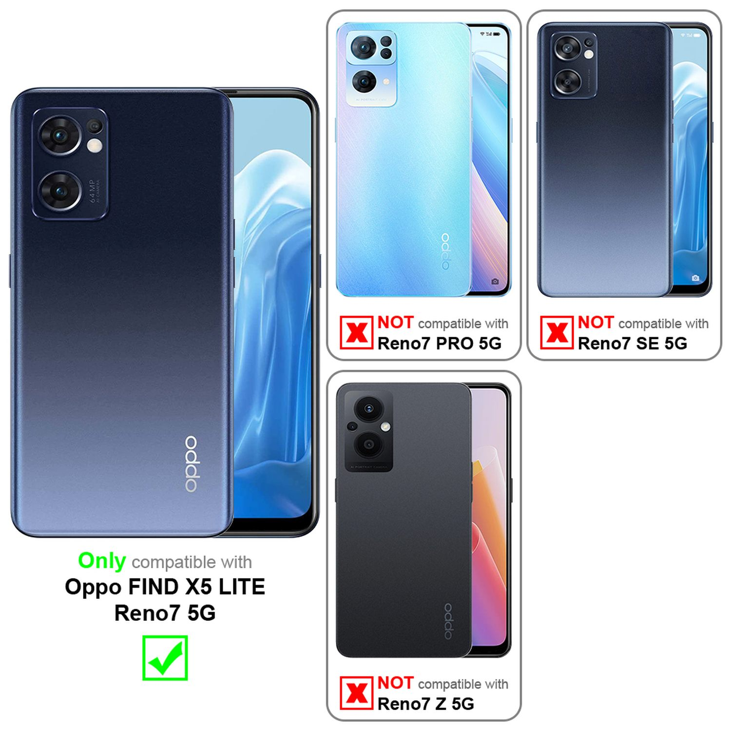 Cadorabo Custodia In Silicone TPU Liquid Ring Cover Per Oppo Find X5 Pro Oppo Find X5 Pro Cover Smar 24463644