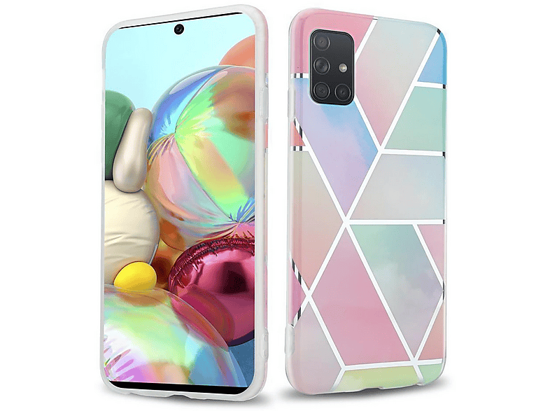 CADORABO IMD TPU Bunter Marmor Hülle, Backcover, Samsung, Galaxy A71 4G