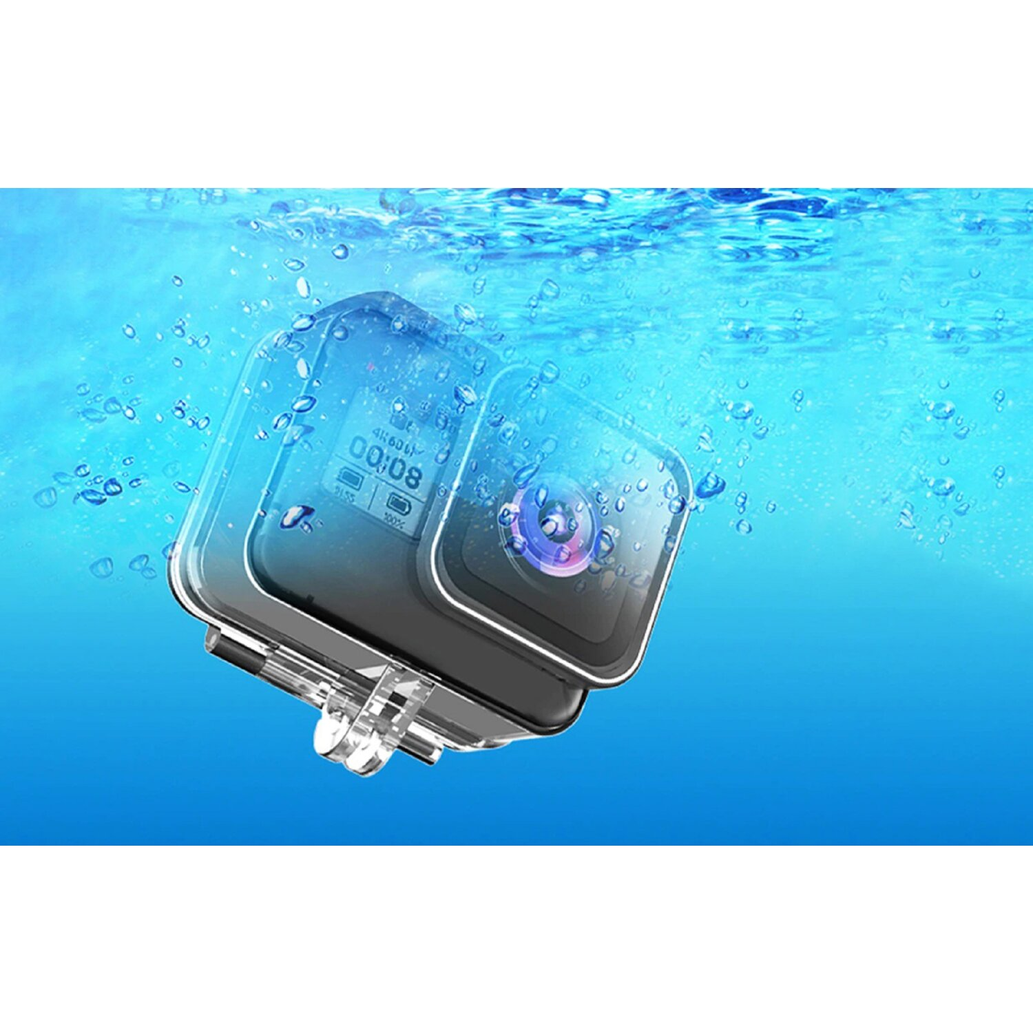 COFI GP-WTP-801 Unterwassergehäuse, Transparent-Schwarz