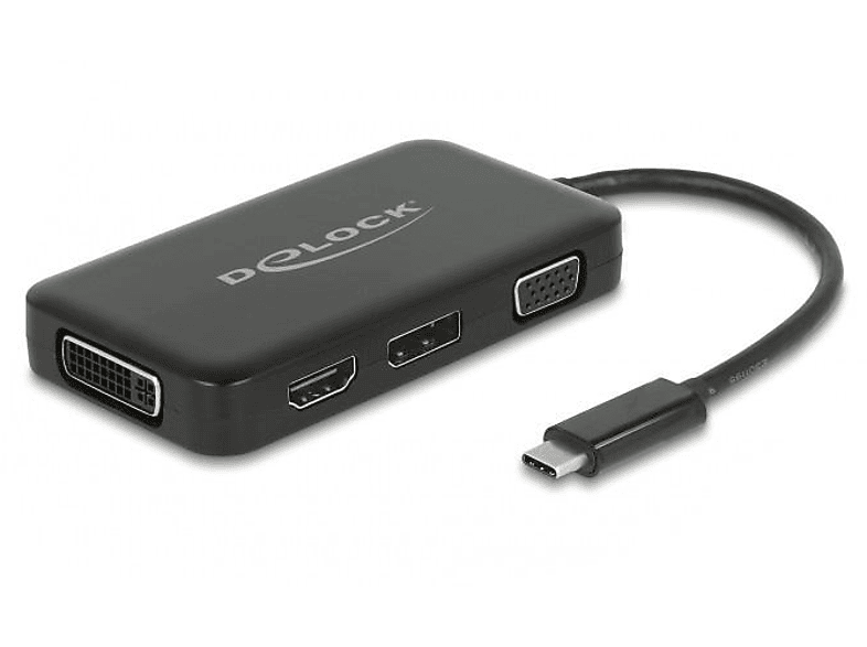 DELOCK Delock 63929 DELOCK Adapter USB-C VGA/HDMI/DVI/DP St/Bu schwarz ...