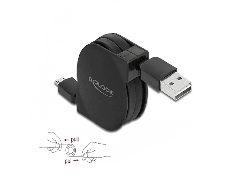 85761 USB DELOCK Schwarz Kabel,