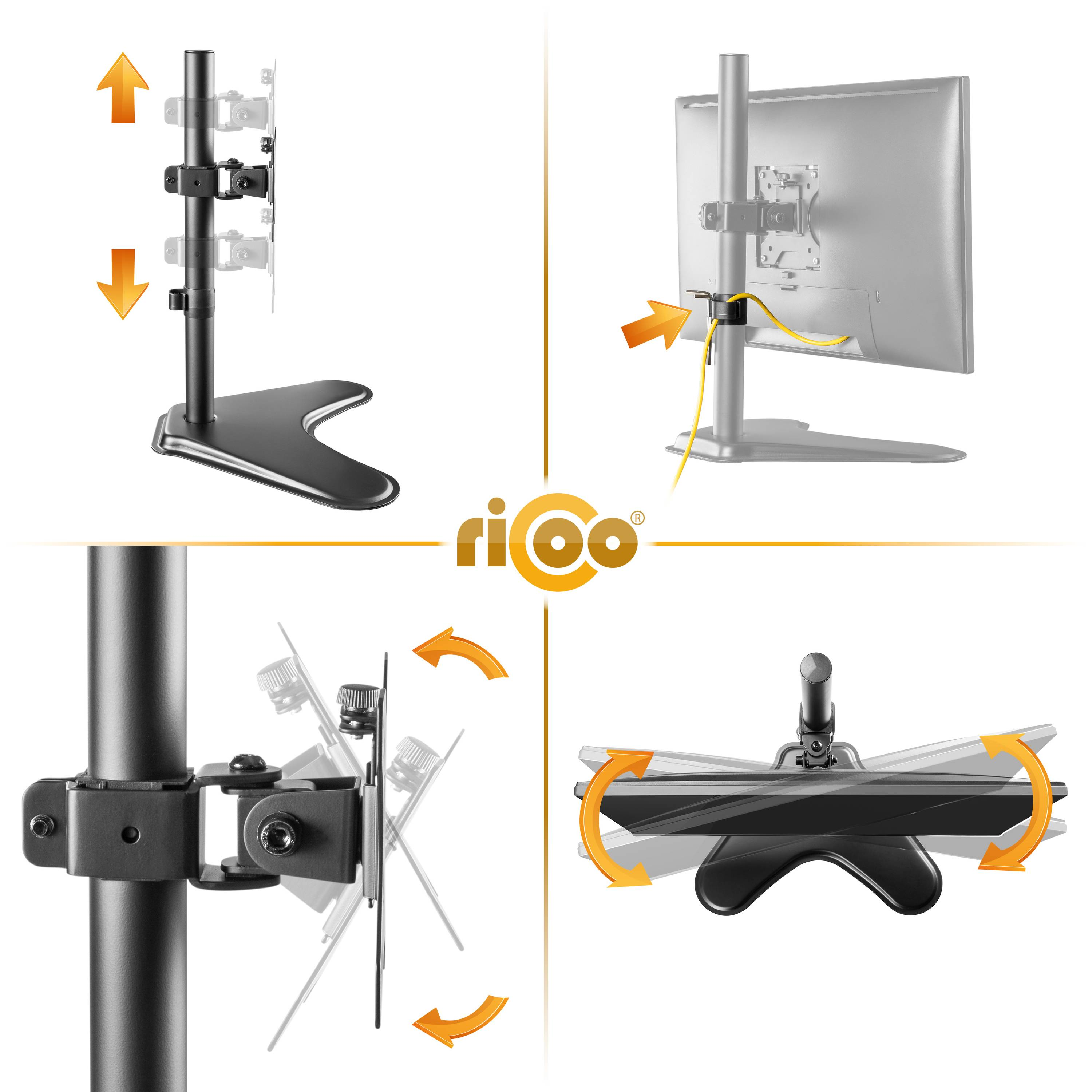 schwarz TS7211 Tischhalterung, Monitor RICOO