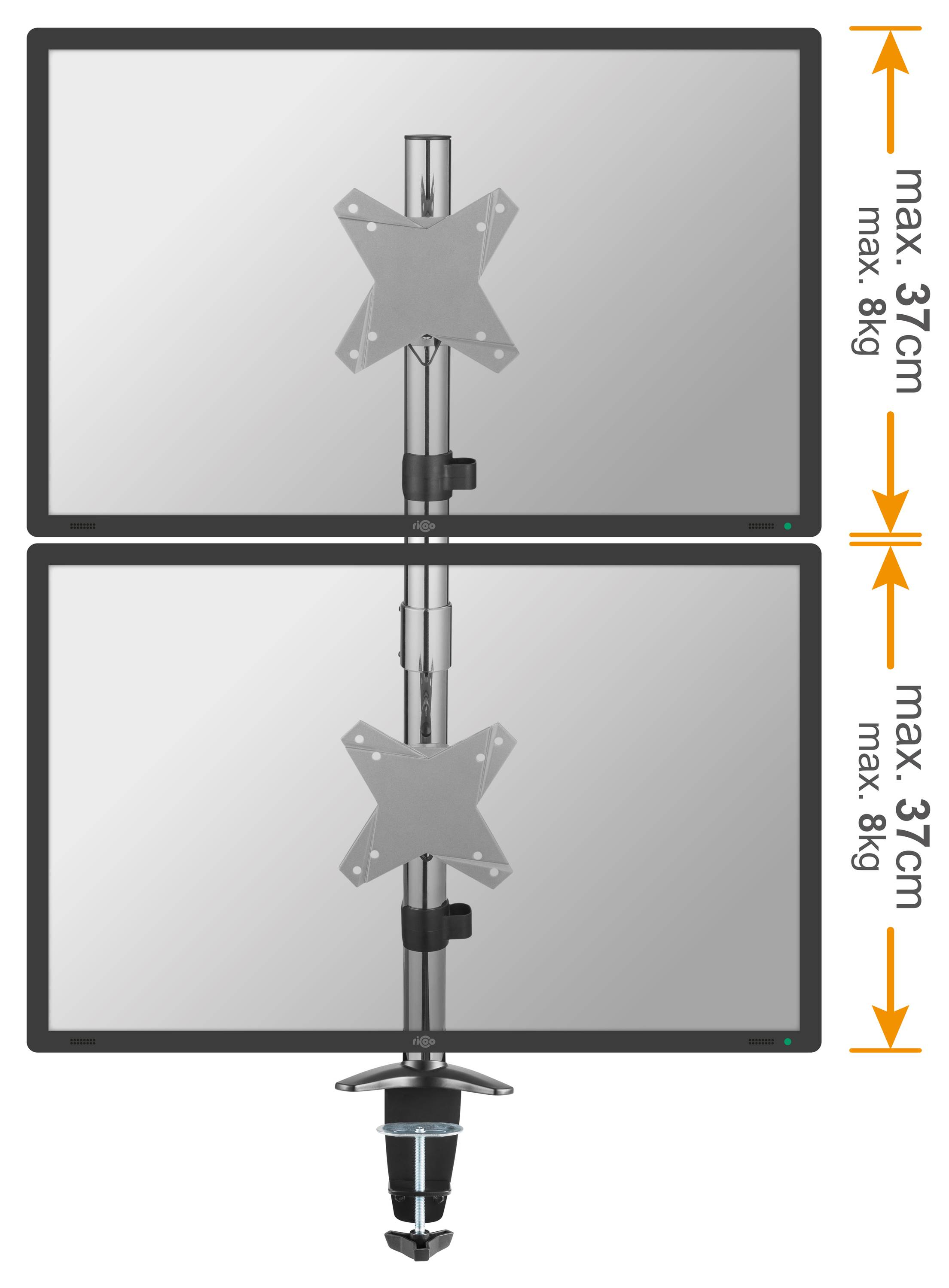 TS3511 Monitor Tischhalterung, RICOO silber