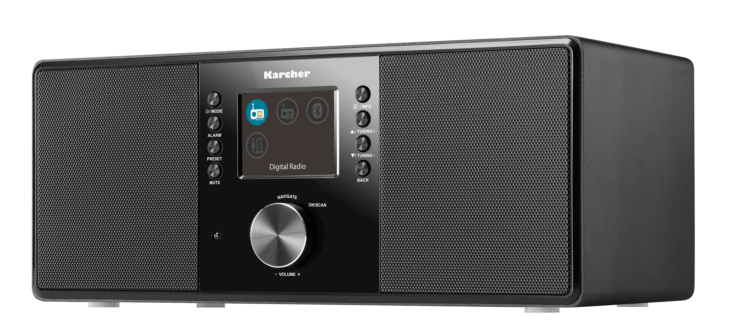 KARCHER DAB 5000+ (FM), Schwarz DAB+, Bluetooth, UKW DAB+, DAB+ Radio