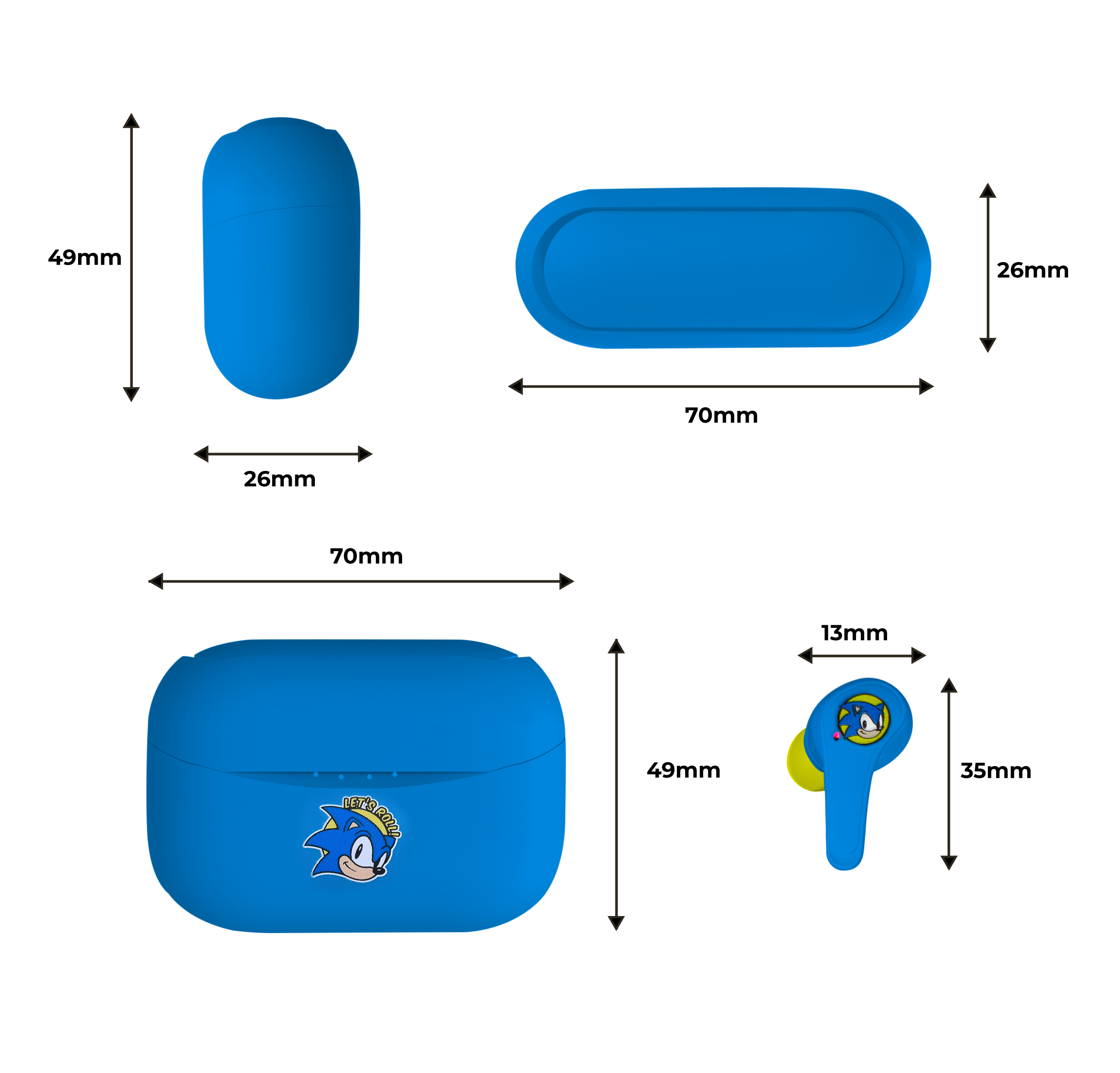 Sonic Kopfhörer OTL Hedgehog, Bluetooth blau the In-ear TECHNOLOGIES