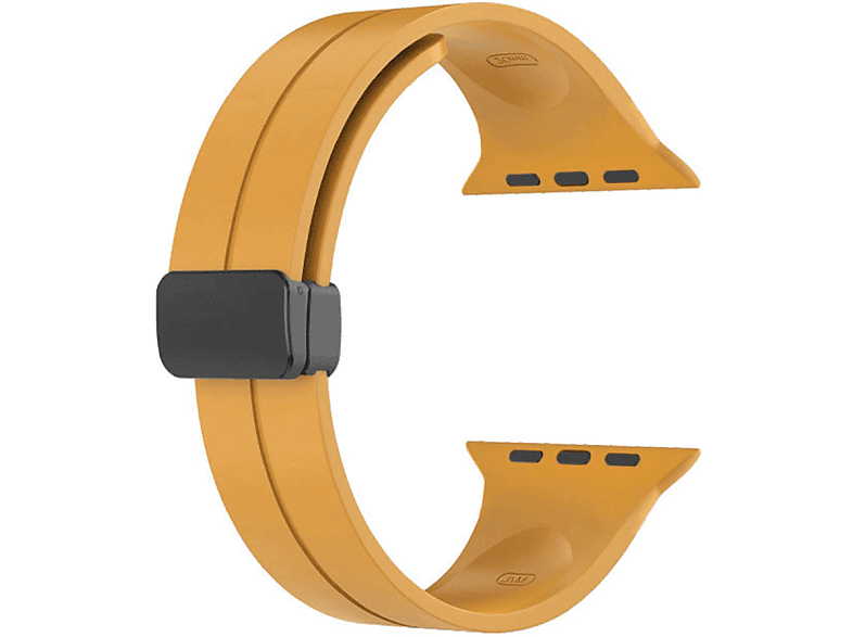 INF Magnetisches Absorptionsarmband aus Silikon, Ersatzarmband, Apple     , Watch 42mm 44mm 45mm 49mm, Gelb