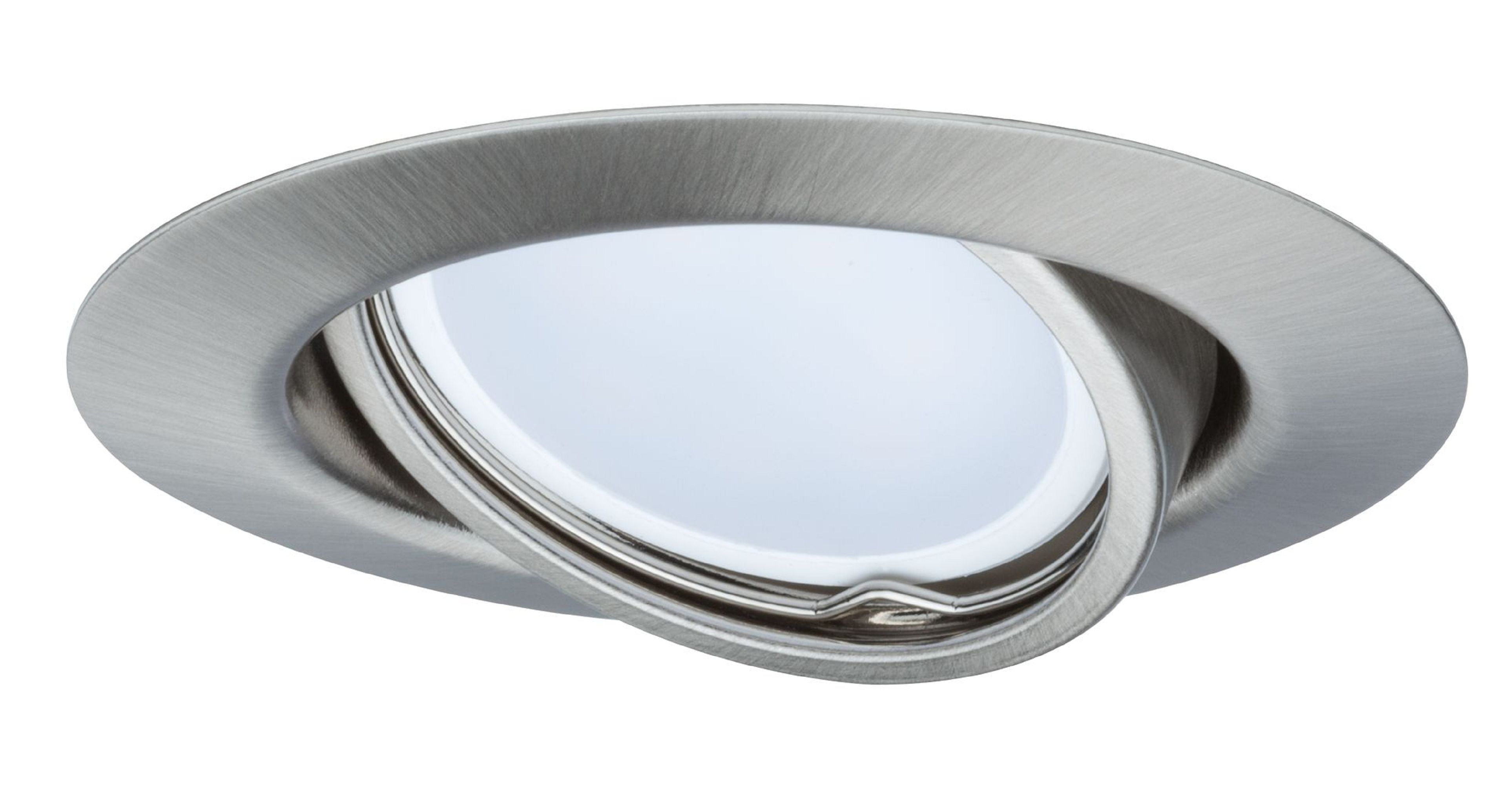 Einbauleuchte. Silber-Finish. Verstellbar, mit weißer Lichtausgabe.