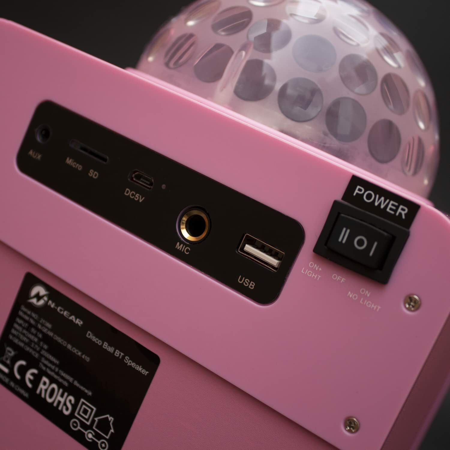 N-GEAR DISCO410-PK Karaoke-Lautsprecher, pink