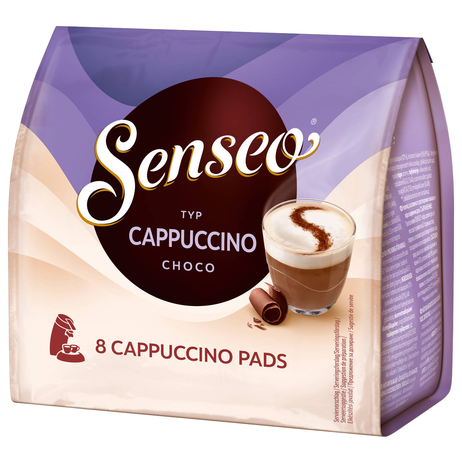 SENSEO Typ Cappuccino Choco 5 x Padmaschine) Kaffeepads 8 Getränke (Senseo