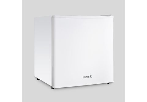 H.KOENIG H.KOENIG Mini-Kühlschrank FGX480/ 45 L/ freistehend/ 51cm/ 4L  Eisfach/ Türanschlag wechselbar/ Weiss Kühlschrank mit Gefrierfach (E, 512  mm hoch, Weiß)