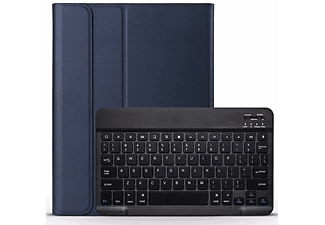 LOBWERK 2in1 Set (Bluetooth Tastatur + Cover) Schutzhülle Bookcover für Apple iPad Pro 11 2020 Kunststoff, Blau