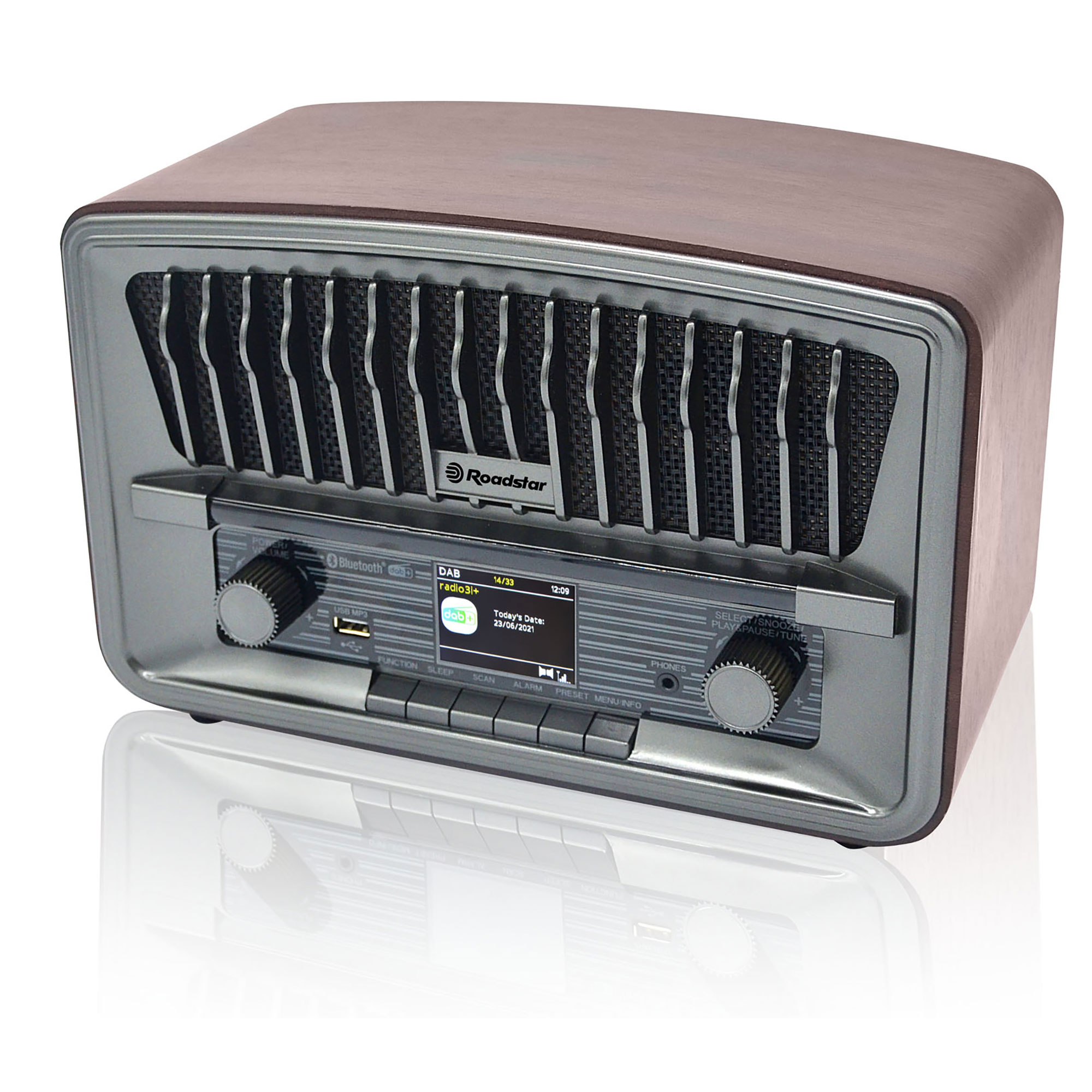 ROADSTAR HRA-270 Radio, Grau DAB+, DAB+ Bluetooth, D+BT