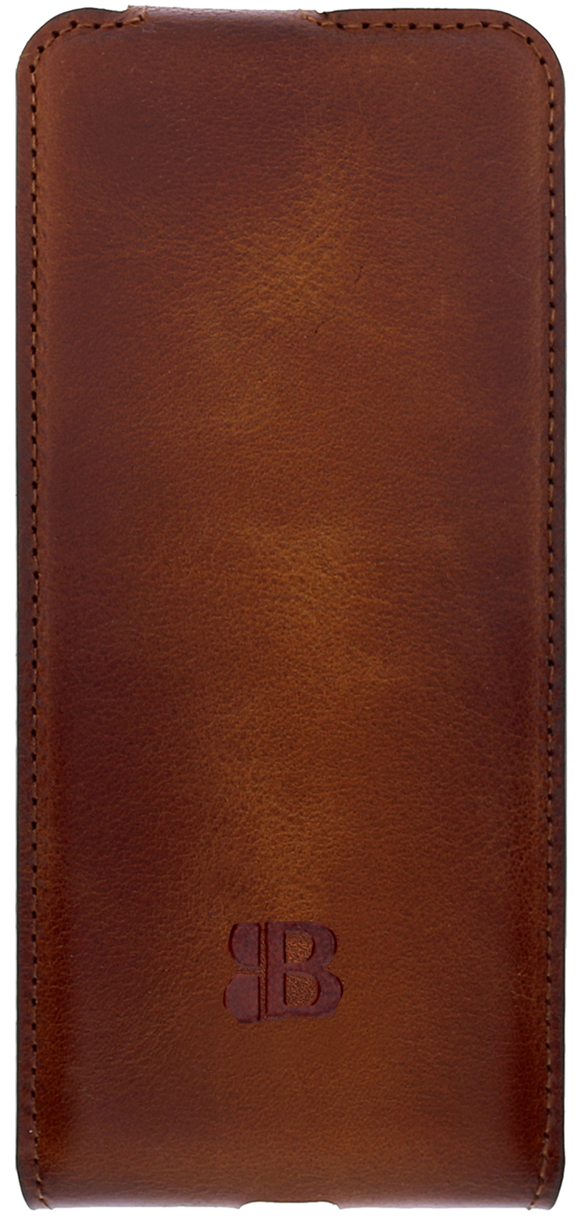 BURKLEY Flip-Case Handytasche aus Leder, Sattelbraun Flip Galaxy Samsung, A31, Cover