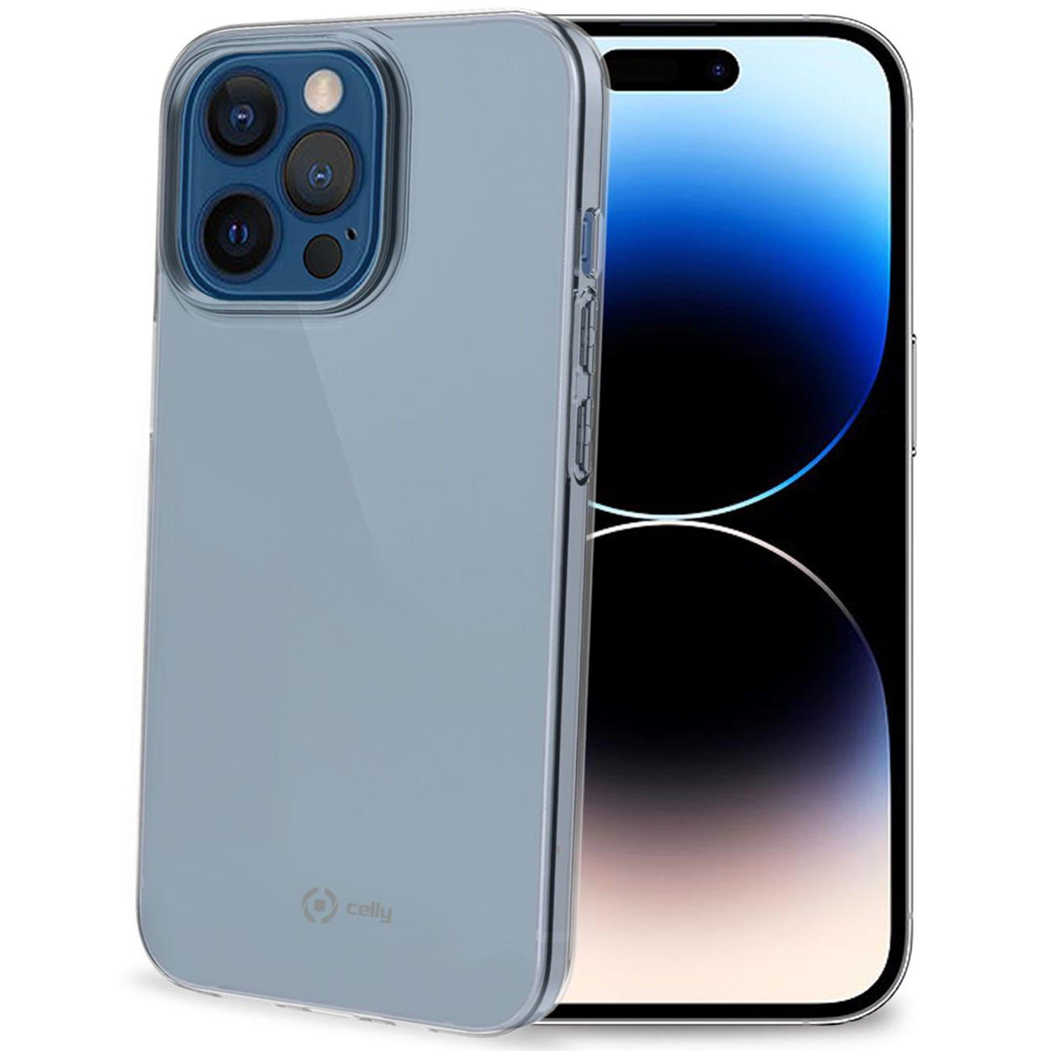 CELLY Gelskin Custodia per cellulare per Apple iPhone 14 Pro, Trasparente