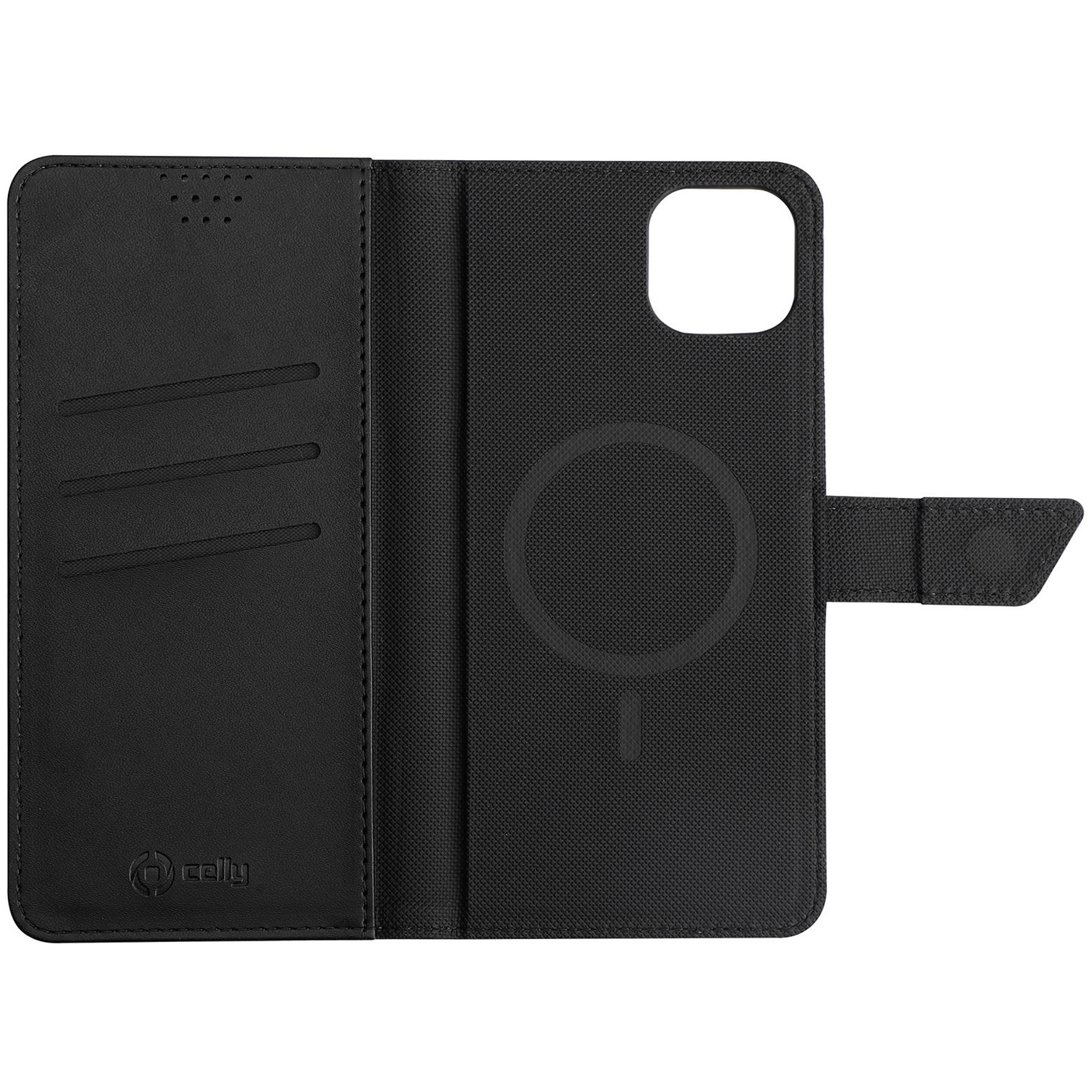 CELLY MagSafe Flip Schwarz 14 Schwarz, iPhone 14 Max iPhone Max, Apple, Case Wallet Cover