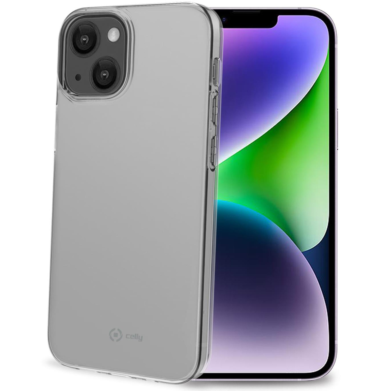 CELLY Gelskin Custodia per iPhone 14 Plus, Trasparente