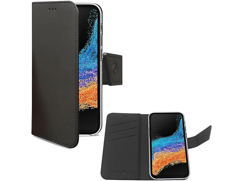 CELLY Brieftaschen-Hülle Galaxy Xcover6 Pro Schwarz, Flip Cover, Samsung, Galaxy Xcover6 Pro, Schwarz