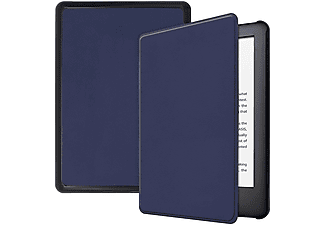 LOBWERK Hülle Schutzhülle Bookcover für Amazon Kindle 2019 (10. Generation) 6 Zoll Kunstleder, Blau