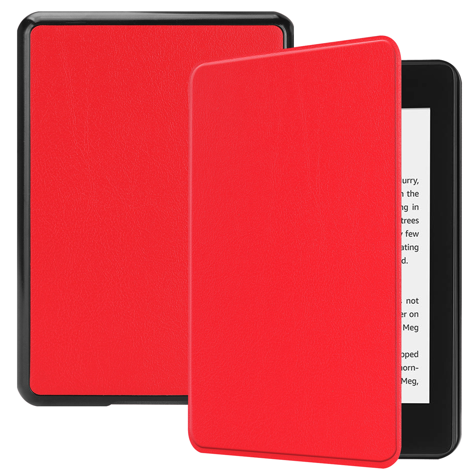 für Kindle Generation 10. Bookcover 2018 LOBWERK Kunstleder, Rot Paperwhite Hülle 6 Amazon Schutzhülle Zoll