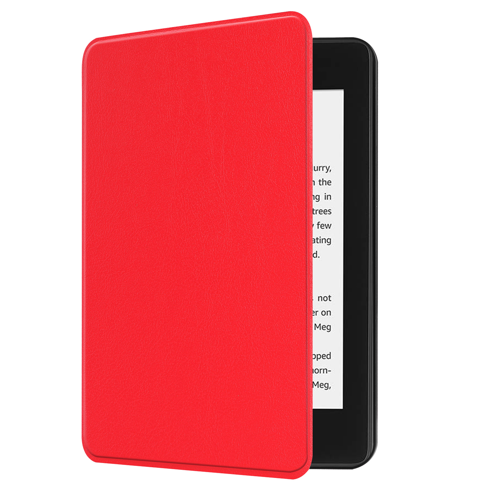 LOBWERK Hülle Schutzhülle Bookcover für 6 2018 Paperwhite Rot Zoll Amazon 10. Generation Kunstleder, Kindle