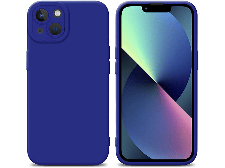 Style, iPhone FLUID Schutzhülle PLUS, 14 TPU Fluid Backcover, BLAU Apple, CADORABO