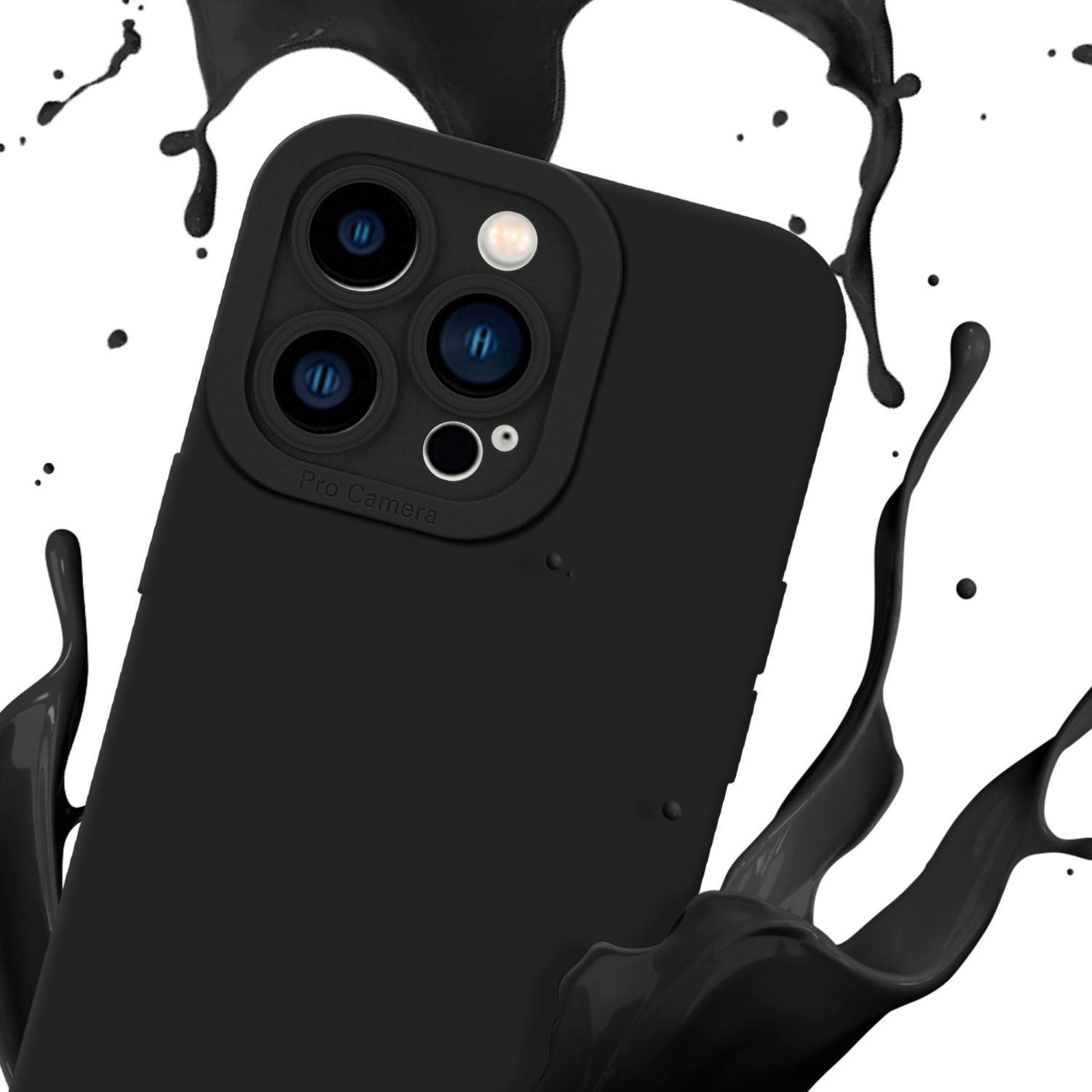 CADORABO Schutzhülle PRO, Apple, FLUID Style, TPU iPhone Fluid SCHWARZ Backcover, 14