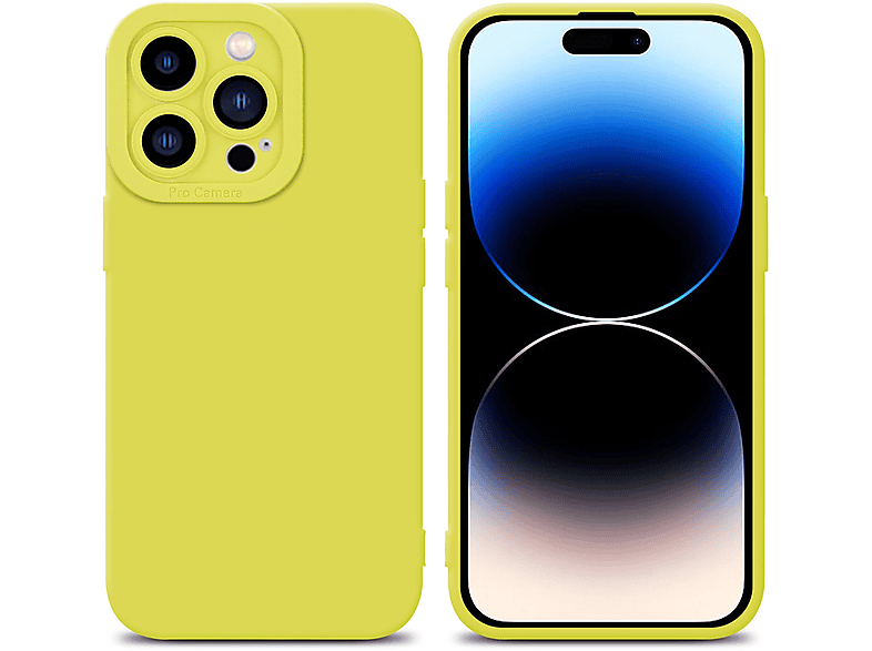 Fluid MAX, PRO Schutzhülle 14 Style, GELB iPhone Apple, TPU CADORABO FLUID Backcover,