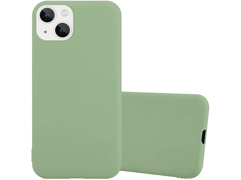 CADORABO Hülle im PLUS, 14 iPhone CANDY PASTELL Backcover, Apple, GRÜN Style, Candy TPU