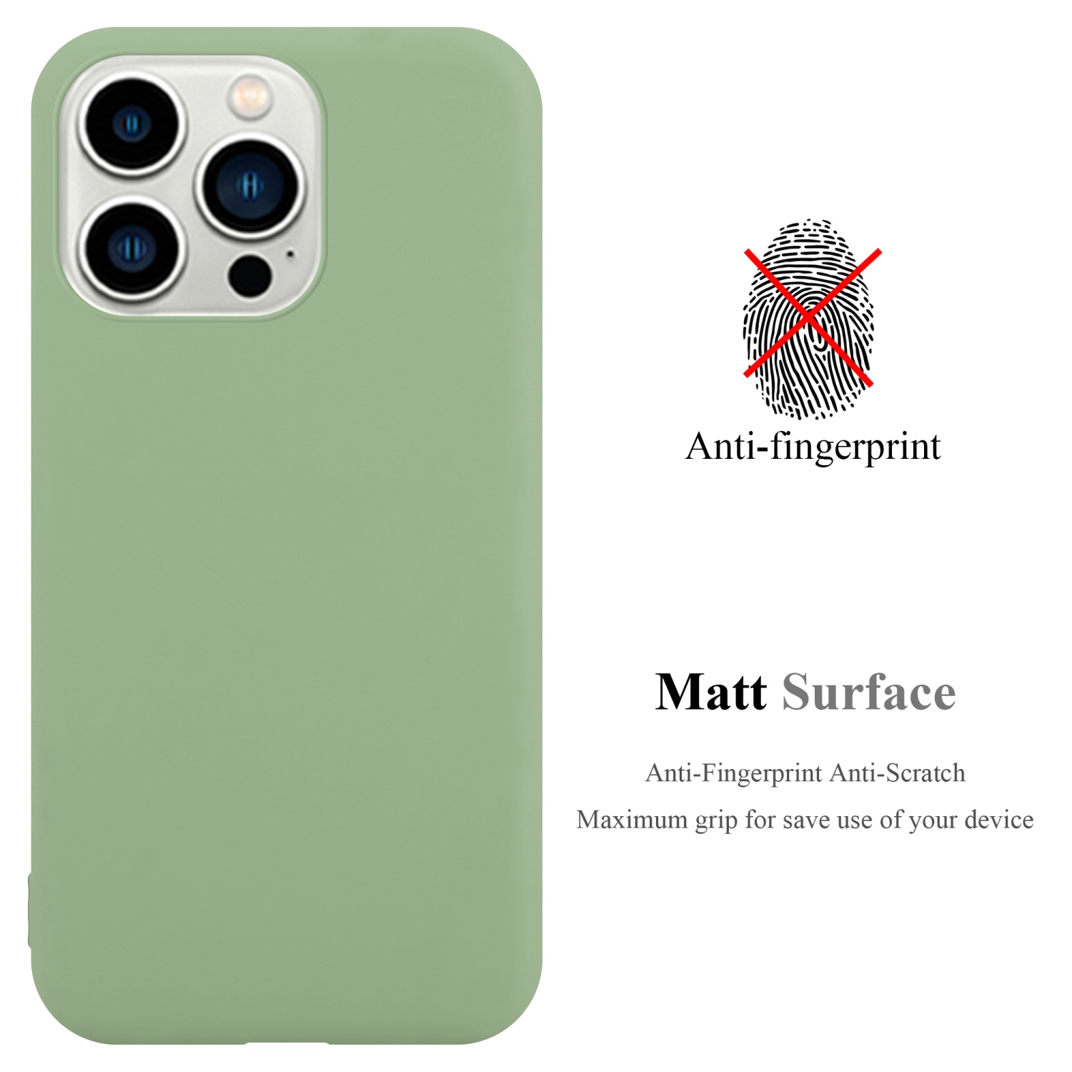 im Style, PRO Candy Apple, 14 iPhone PASTELL MAX, Backcover, CANDY Hülle CADORABO TPU GRÜN