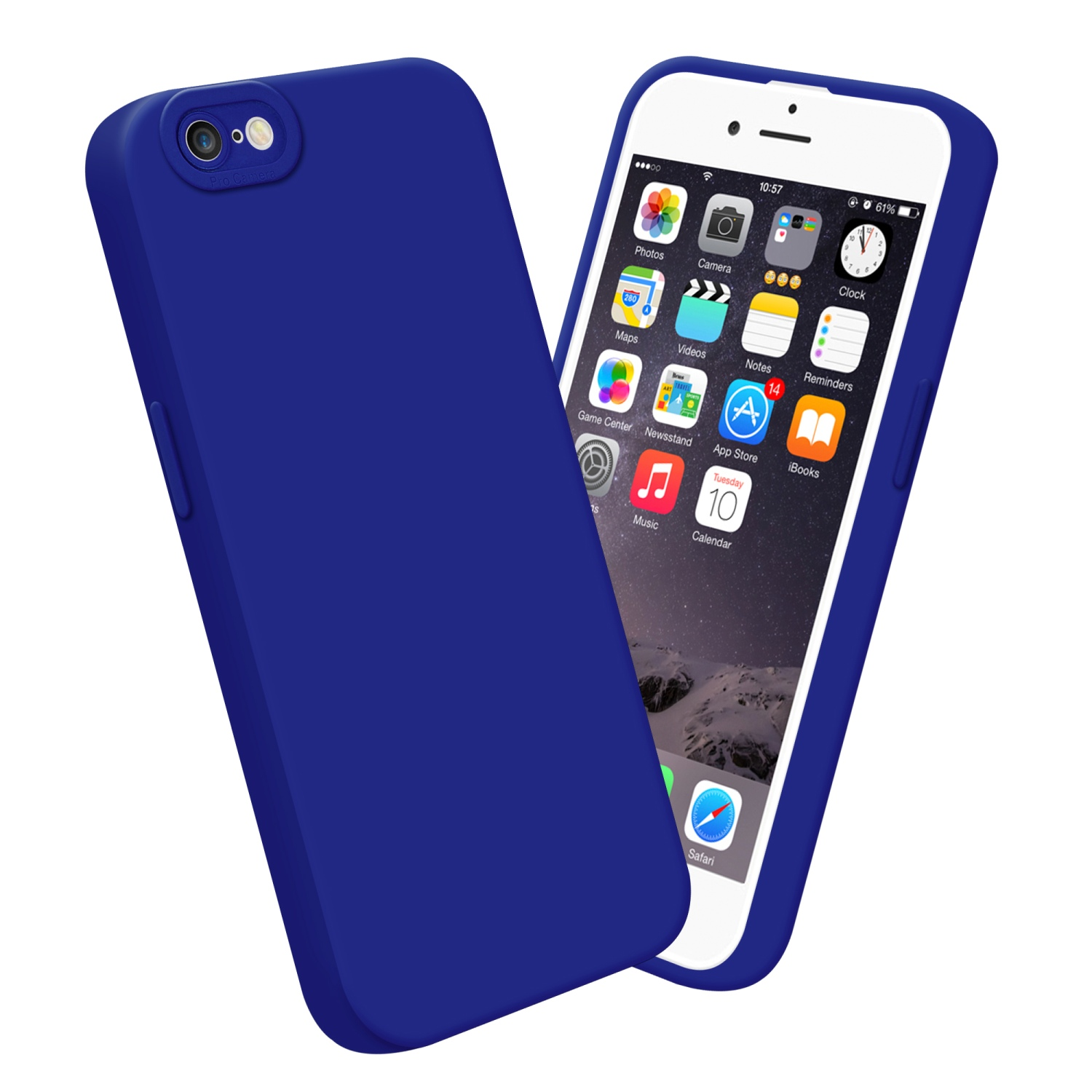 CADORABO Schutzhülle TPU Fluid iPhone 6 6S, FLUID Apple, Backcover, BLAU Style, 