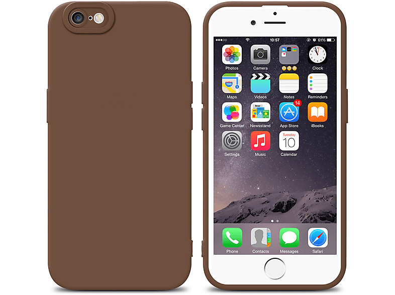 CADORABO Schutzhülle TPU Fluid Style, Backcover, Apple, iPhone 6 PLUS / 6S PLUS, FLUID BRAUN