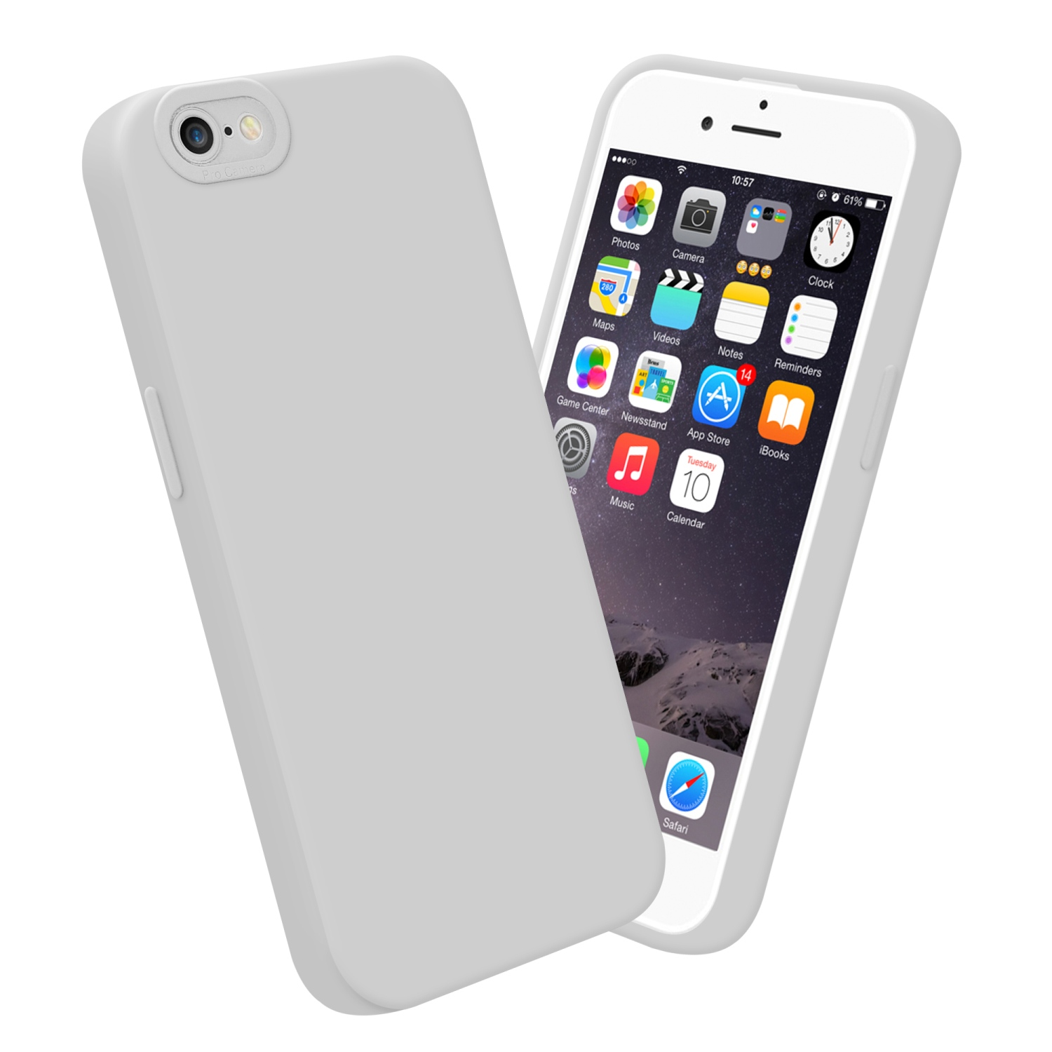 CADORABO Schutzhülle TPU Fluid iPhone 6S, 6 Style, WEIß Apple, FLUID Backcover, 