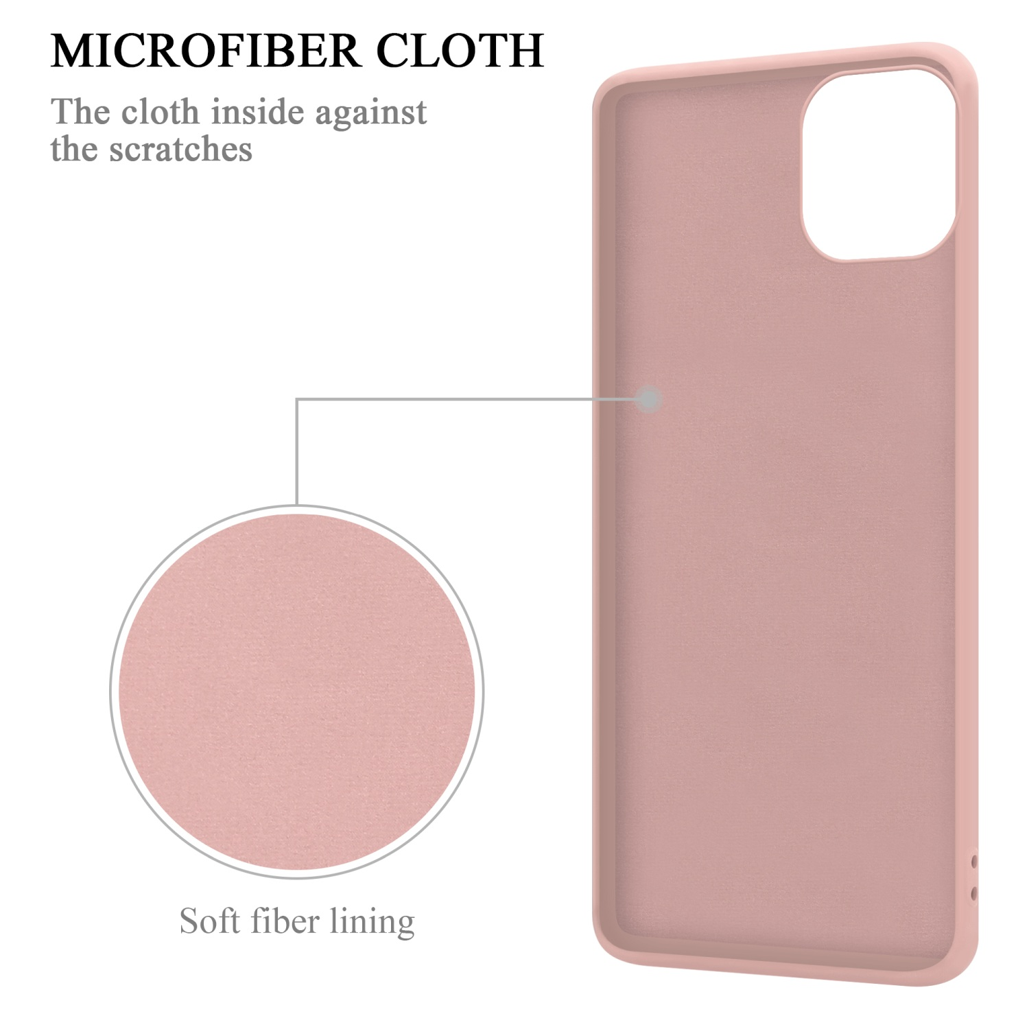 Ring Silicone LIQUID im Liquid Apple, Case CADORABO Hülle 14 Backcover, Style, iPhone PLUS, PINK