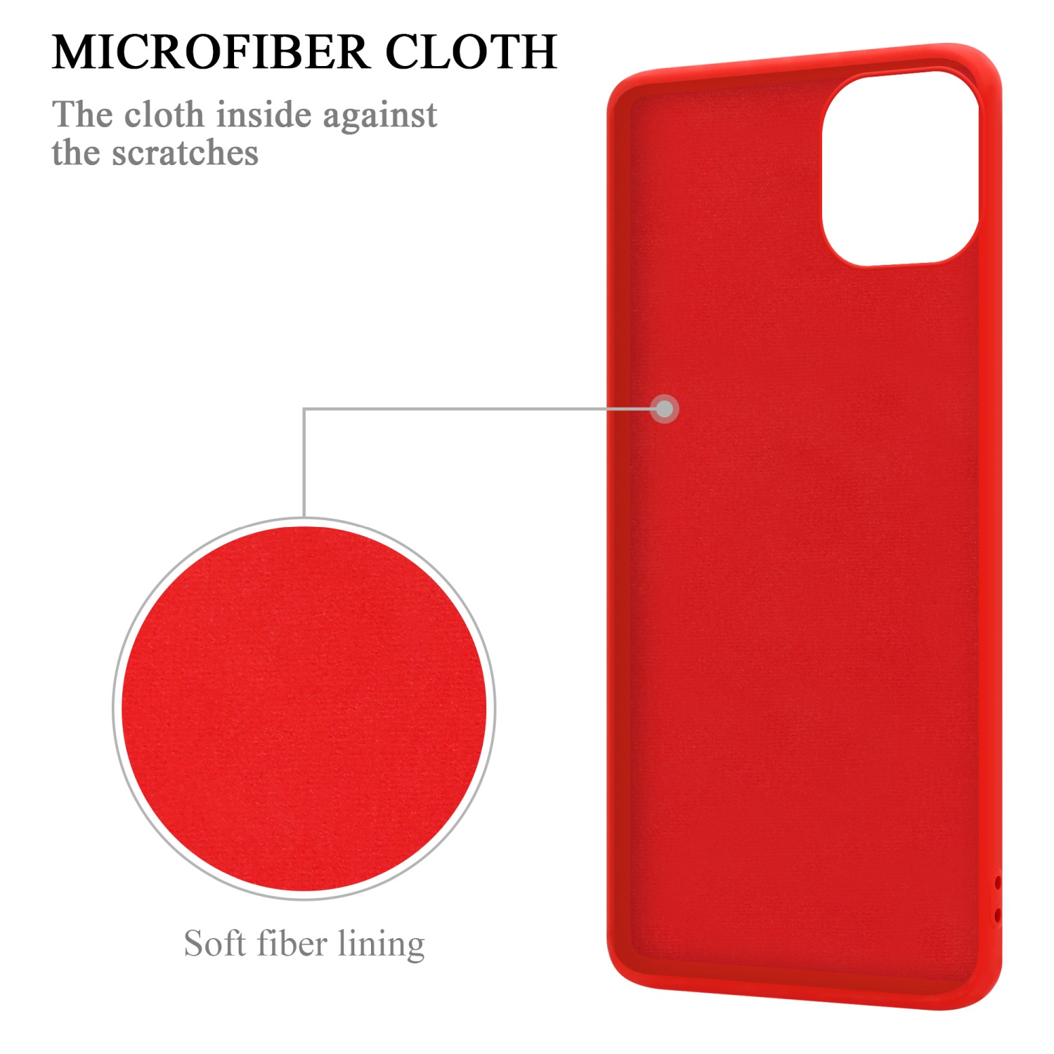 iPhone CADORABO Apple, Case Style, Liquid Ring ROT LIQUID Backcover, im Silicone 14, Hülle
