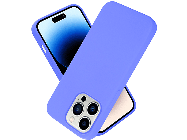 CADORABO Hülle im Liquid Silicone Case Style, Backcover, Apple, iPhone 14 PRO, LIQUID HELL LILA