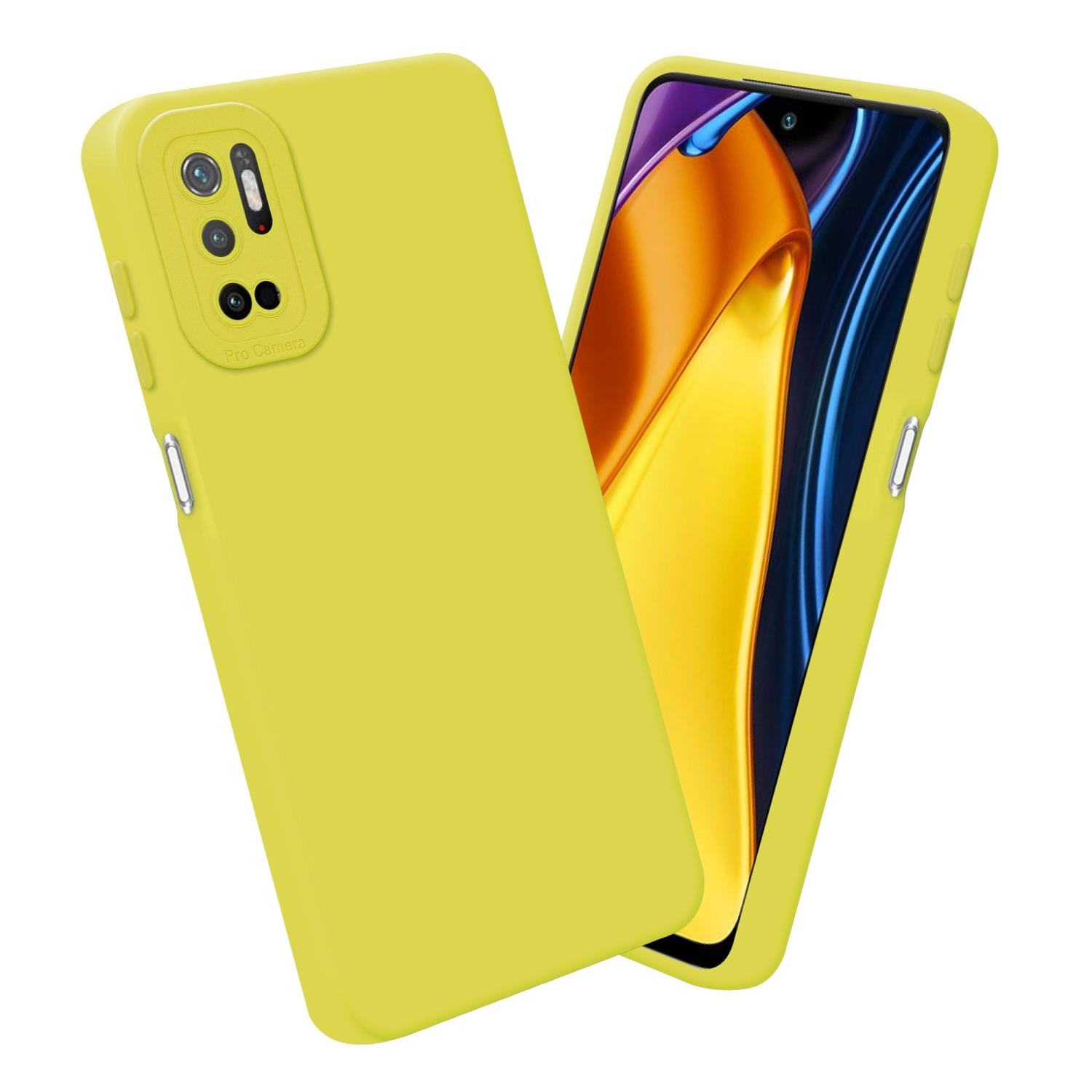 / Backcover, POCO FLUID RedMi Xiaomi, CADORABO PRO Schutzhülle 5G, GELB M3 TPU Style, Fluid NOTE 10 5G