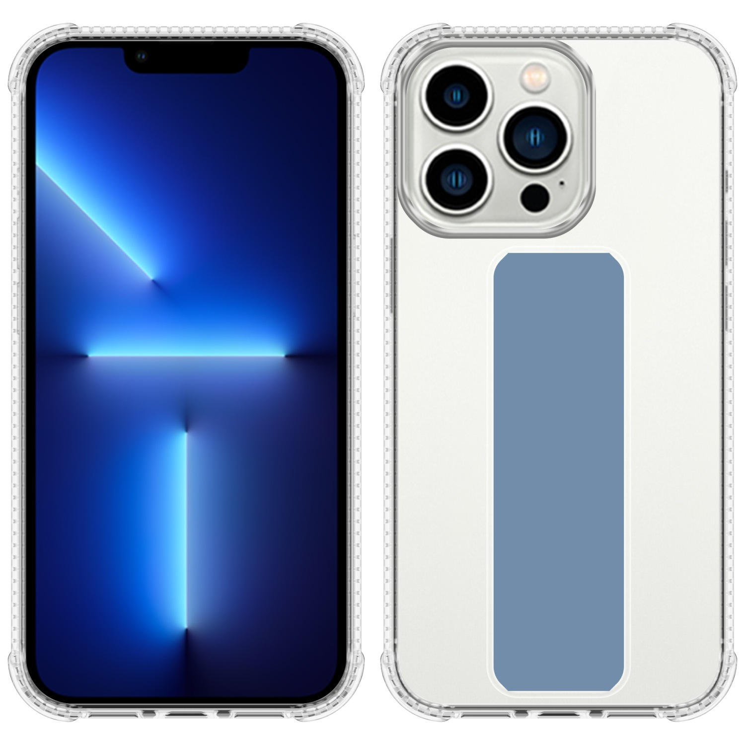 iPhone Standfunktion, BLAU HELL Backcover, Hülle und Apple, MAX, Halterung mit CADORABO 12 PRO
