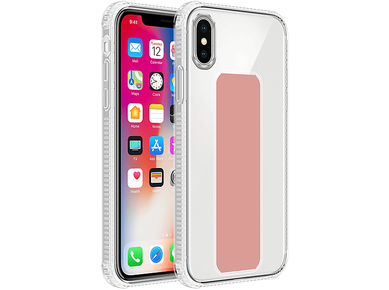 CADORABO Hülle mit Halterung und Standfunktion, Backcover, Apple, iPhone XS MAX, ROSA