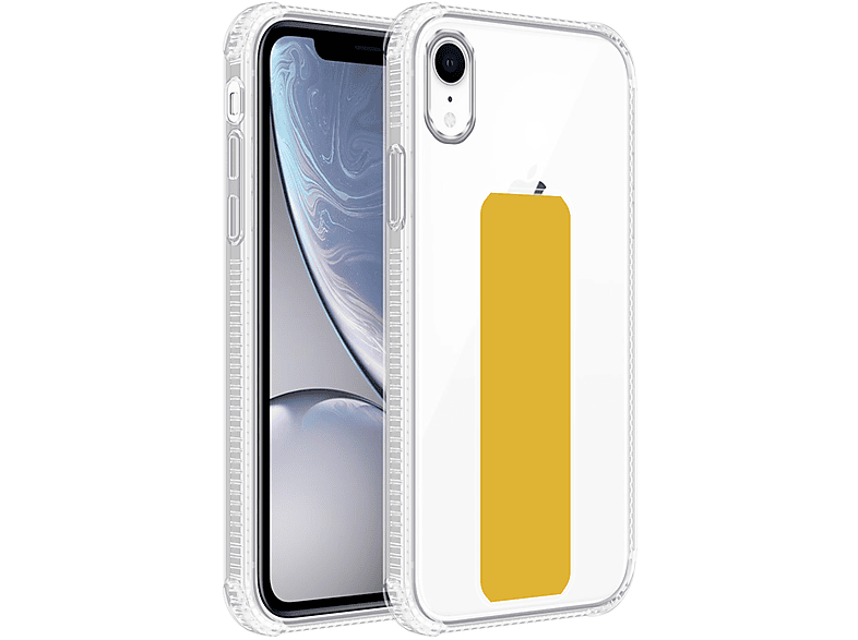 CADORABO Hülle mit Halterung und Standfunktion, Backcover, Apple, iPhone XR, GELB | Backcover