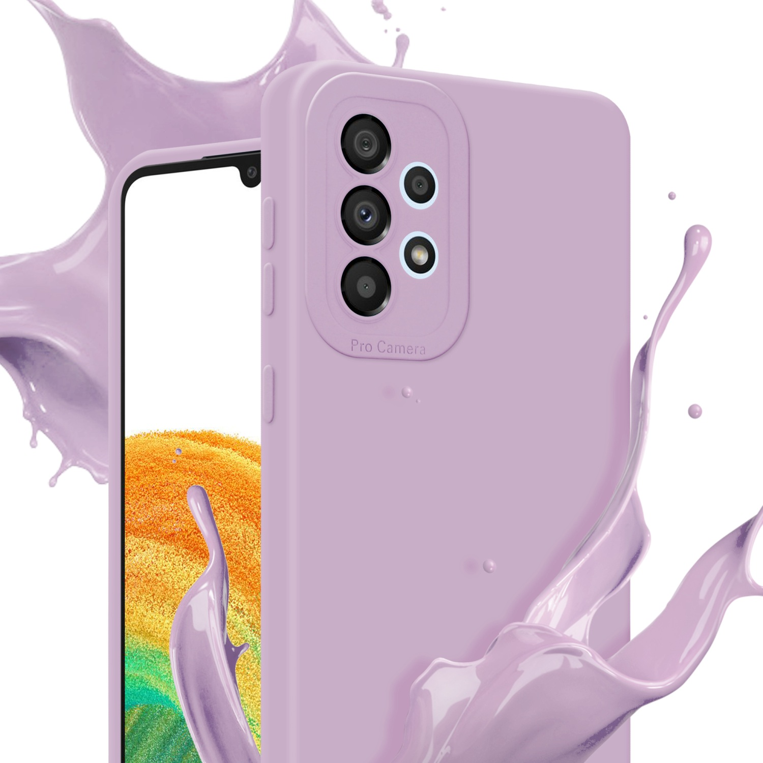 CADORABO Schutzhülle TPU Fluid Style, 5G, / 4G A72 Galaxy Backcover, CREME Samsung, FLUID