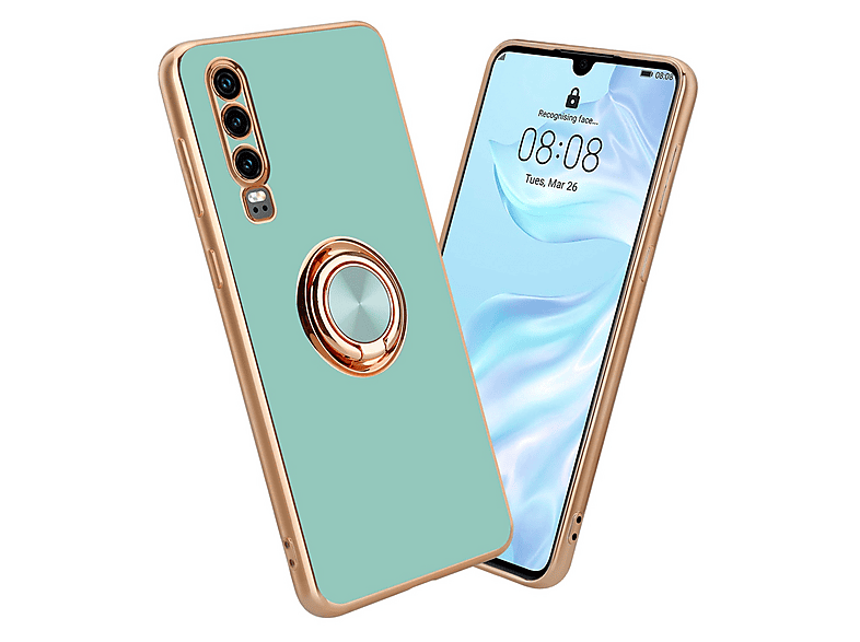 Cadorabo cover compatibile con Huawei P30 LITE, cover in silicone liquido per P30 LITE, custodia in silicone, resistente ai graffi e agli urti sottile cover protettiva - LIQUID BLU