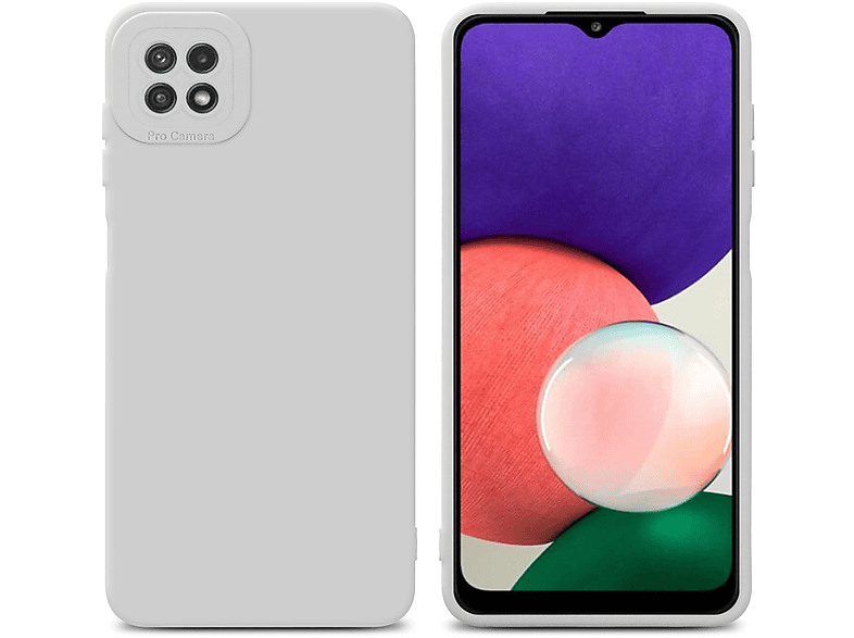 FLUID Fluid Style, Backcover, TPU A22 Schutzhülle WEIß CADORABO Galaxy 5G, Samsung,