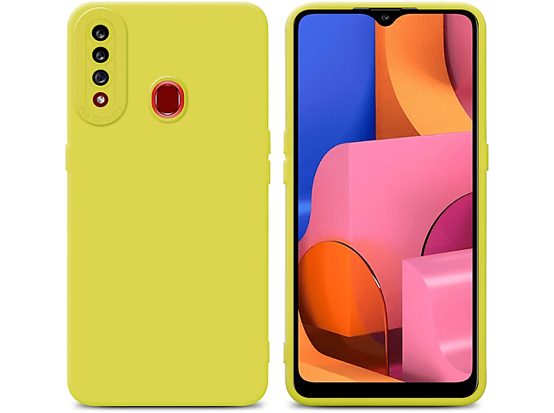 CADORABO Schutzhülle TPU Fluid Style, Backcover, Samsung, Galaxy A20s, FLUID GELB